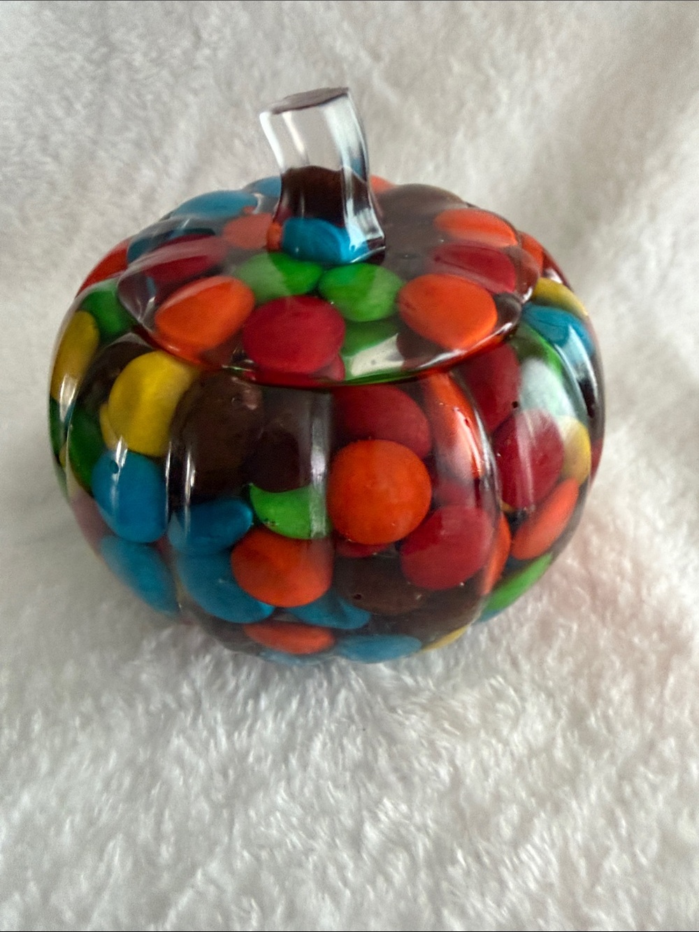 Handmade M&M Pumpkin Jar